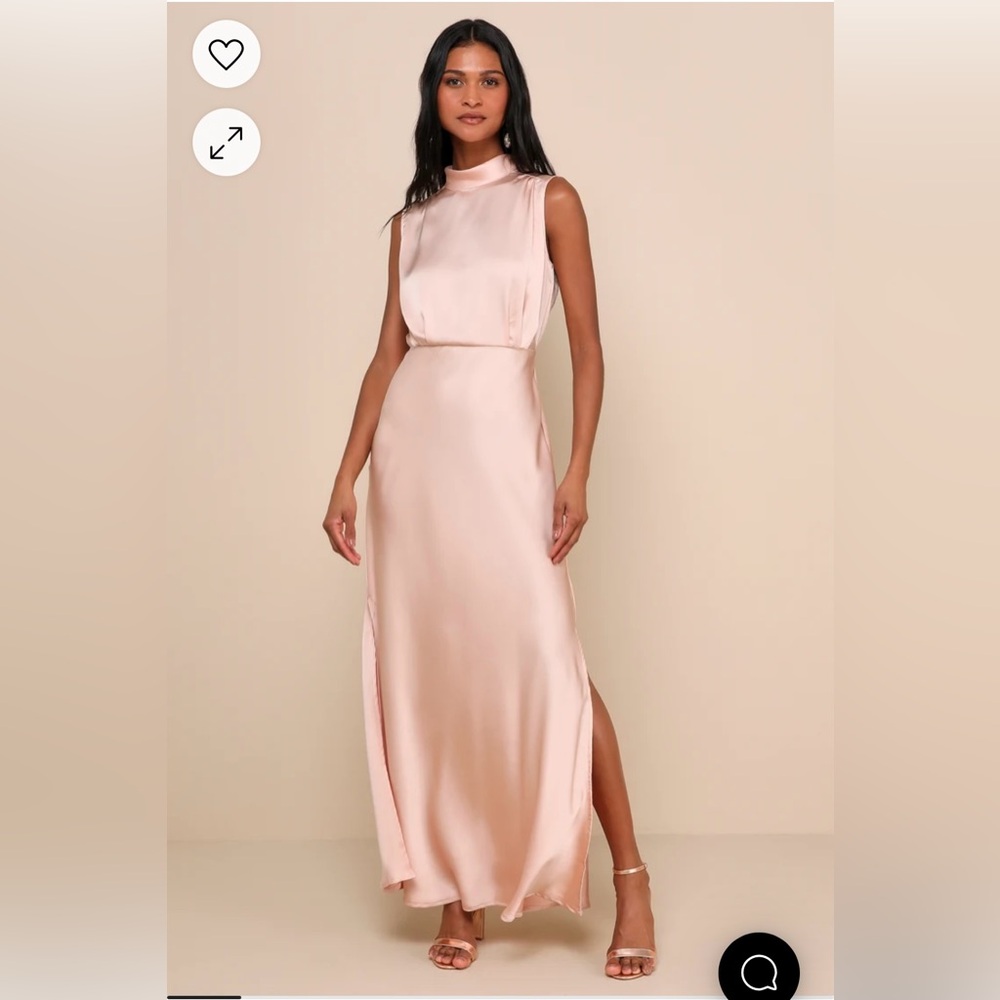 Lulu's Elegant Blush Pink Maxi Dress
